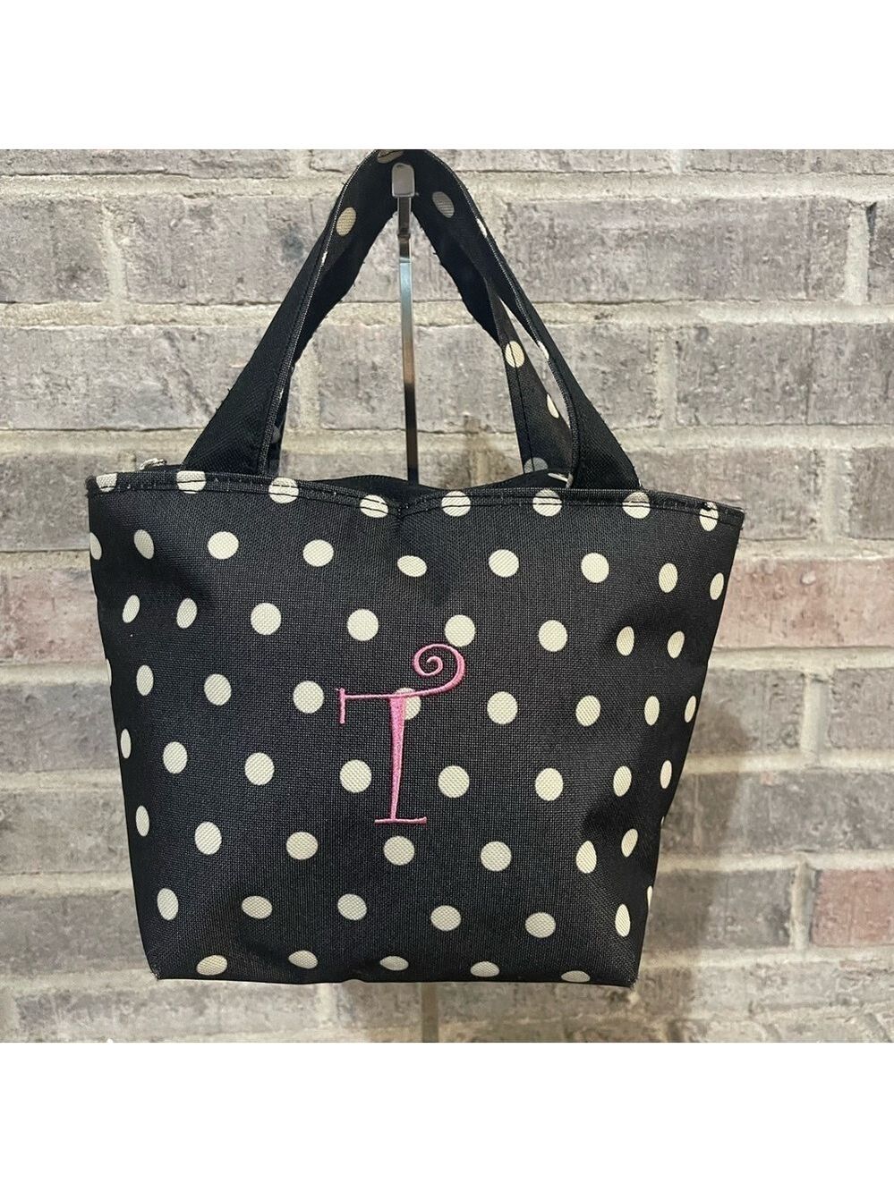 Polka Dot Tote Bag - Black and White